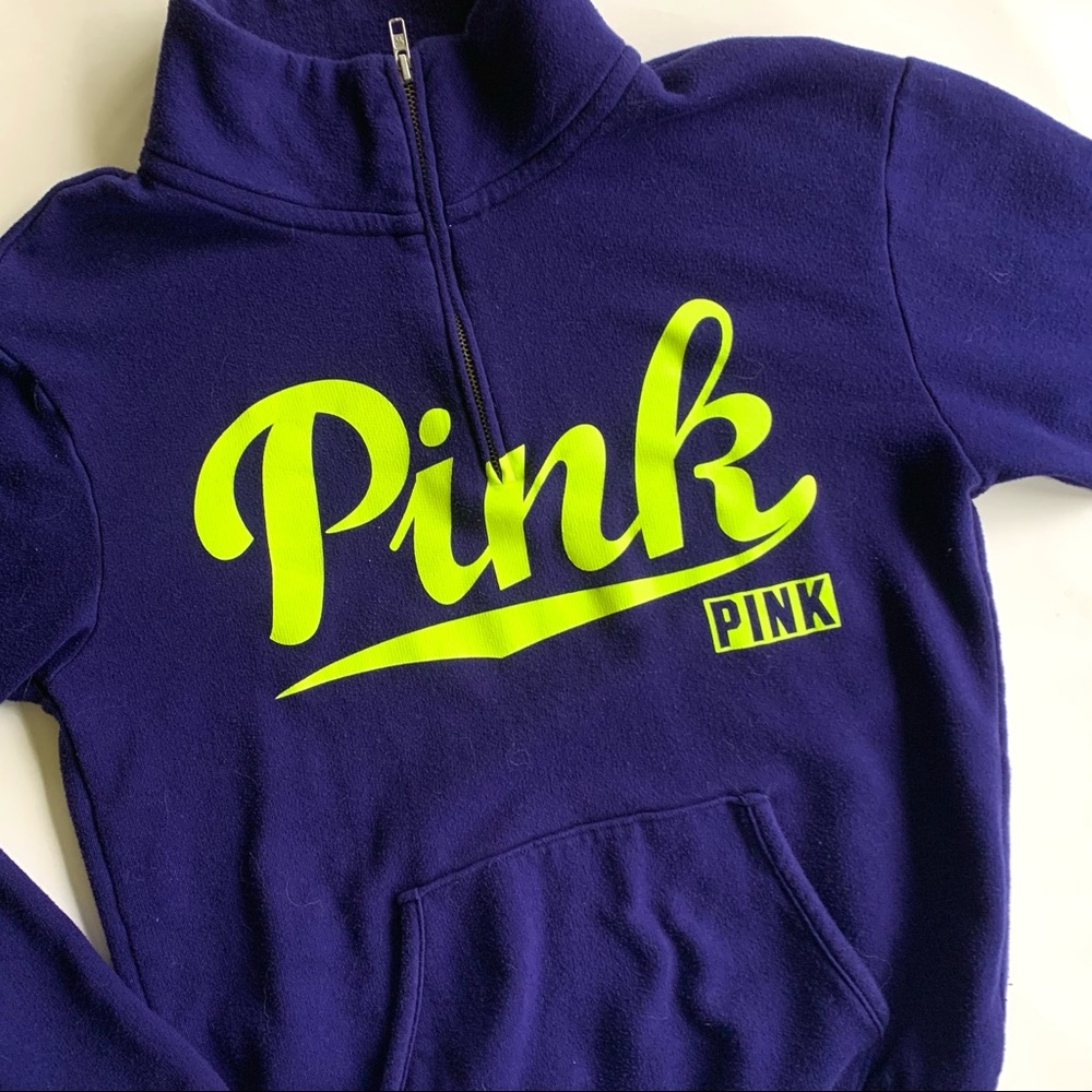 VS PINK Boyfriend Half-Zip Sweatshirt